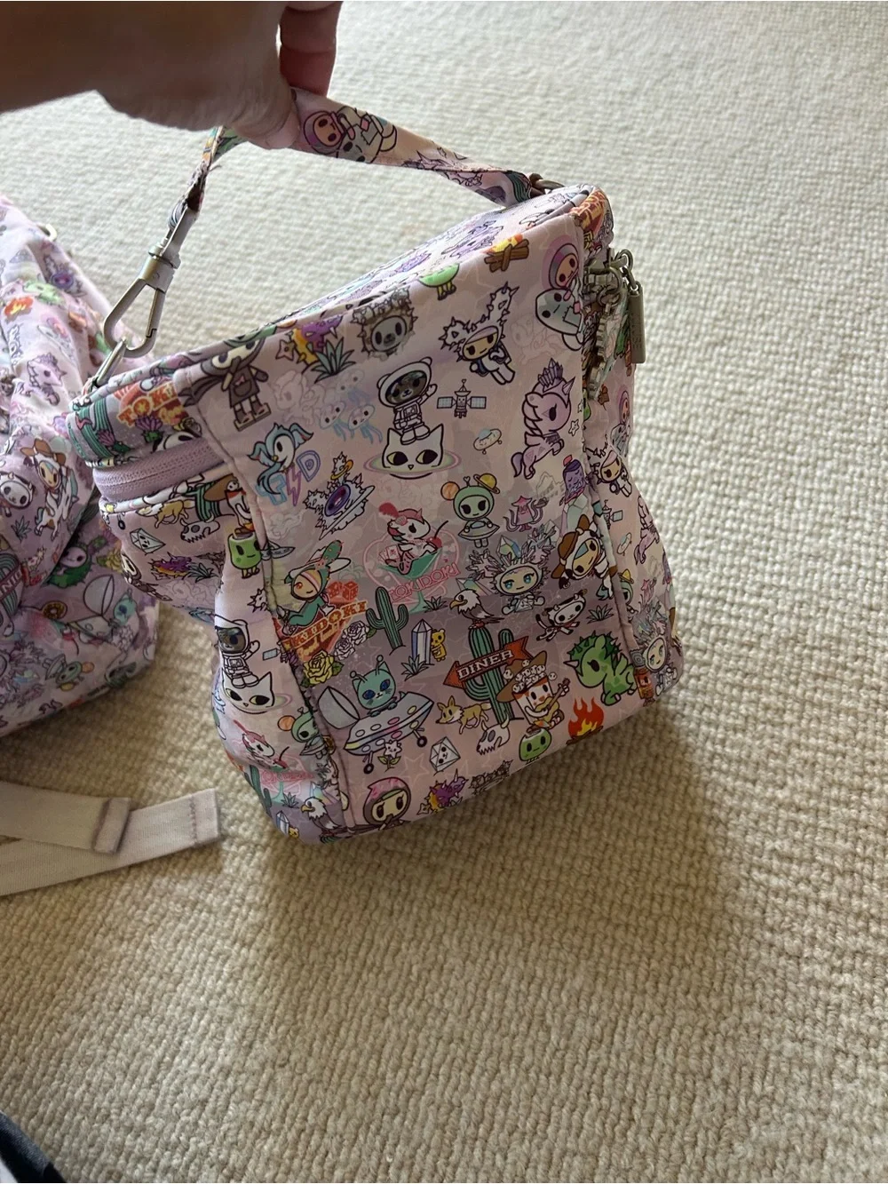 tokidoki Pink Character Print Backpack and Lunch Bag Duo